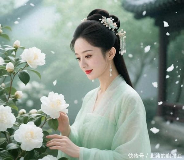 线上股票配资开户 赵丽颖绿色广袖流仙裙，犹如一幅幅诗意清雅的古典画卷！