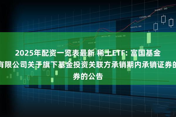 2025年配资一览表最新 稀土ETF: 富国基金管理有限公司关于旗下基金投资关联方承销期内承销证券的公告