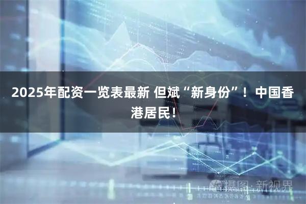 2025年配资一览表最新 但斌“新身份”！中国香港居民！